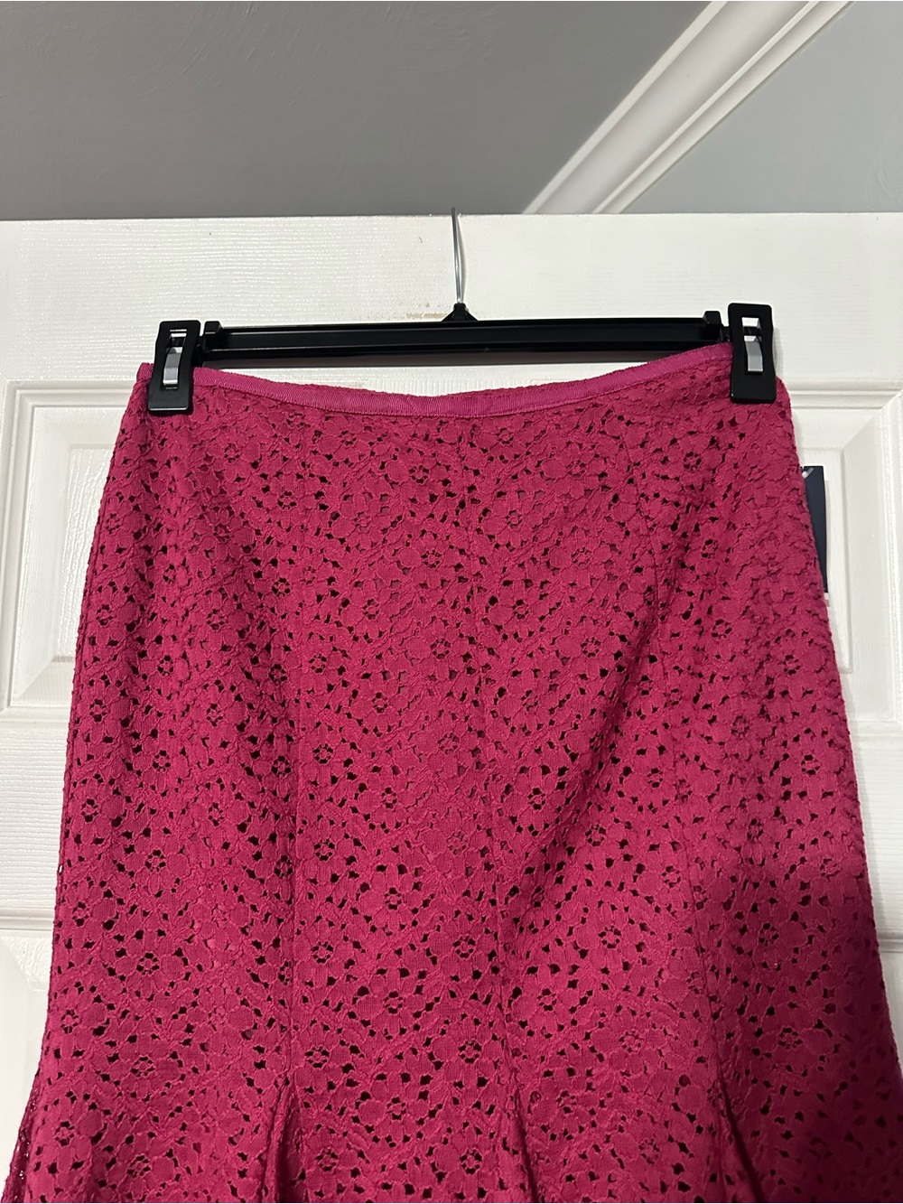 NWT Jones Wear Women’s Raspberry Lace Flare Skirt Size 4 - Picture 2 of 13